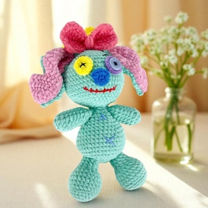 Nuovo Design 2026: Bambola di Halloween all'Uncinetto, Simpatica Bambola Amigurumi di <span class=keywords><strong>Lilo</strong></span> e <span class=keywords><strong>Stitch</strong></span>, Giocattolo in Maglia Peluche con Fiocco, Regalo di Halloween - Product Image 5