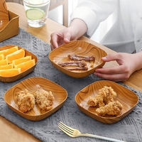 Plateau de rangement multifonctionnel écologique de style japonais en plastique pour os et restes, idéal pour la maison, les collations, les fruits, les desserts et les noix