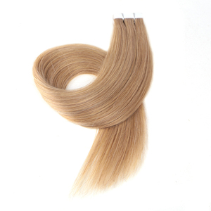 K.S WIGS Extensions de cheveux 100% Remy chinois, trame unique, texture lisse, résistantes à la chute, application facile, teinte 18K, à fixer par ruban adhésif - Product Image 3