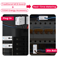 Accesorio para Medidor de Energía Inteligente WiFi, Módulo de Monitoreo de Energía de Doble Cable CT para MCB Tradicional Chayo