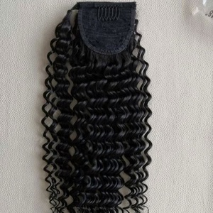 Extensions de cheveux vierges bruts en queue de cheval, vente en gros, cheveux humains brésiliens lisses, à enrouler, Yaki, vague d'eau - Product Image 1