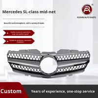 Neuer Zustand ABS One-Bar-Kühlergrill für Mercedes-Benz SL-Klasse R230 Anfang 2003-2006 Autos