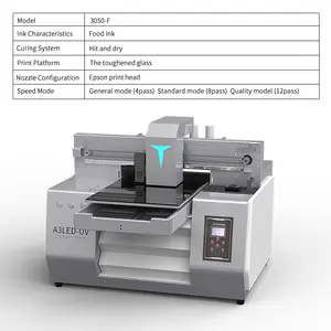 Printer UV A3 kustom pabrikan untuk mesin cetak gambar makanan di kue dan cokelat