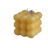 Bougie parfumée artisanale en forme de cube, souvenir de mariage, esthétique haut de gamme, décoration en cire de soja