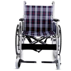 Fauteuil roulant pliant manuel en acier Aides à la mobilité orthopédiques légères Fournitures de thérapie de rééducation des pieds cassés Handicapés - Product Image 3