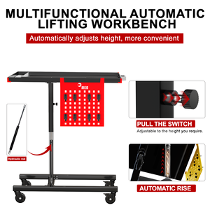 Mesa de trabajo de elevación automotriz móvil a buen <span class=keywords><strong>precio</strong></span>, bandeja de herramientas de elevación de acero y Metal para reparación de automóviles - Product Image 5