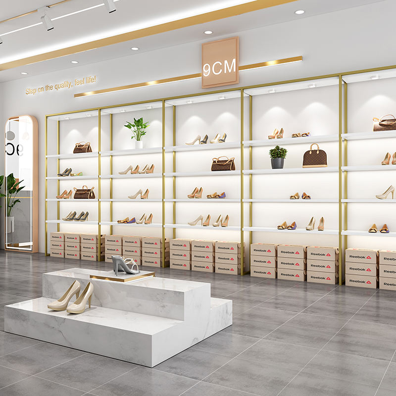 Estantes Loja Sapatos Expositor De Calçados Painel Canaletado