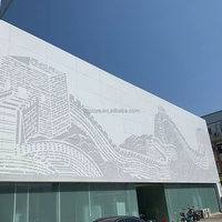 Panneau mural décoratif moderne en aluminium sculpté ajouré, revêtement mural extérieur pour bâtiments, façade murale en aluminium