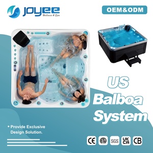 JOYEE Bain à remous Balboa US 5 personnes Massage <span class=keywords><strong>Spa</strong></span> extérieur Jacuzzi Bain à remous extérieur Spas extérieurs et bains à remous <span class=keywords><strong>Spa</strong></span> à remous - Product Image 1