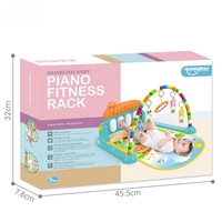 Tapis d'éveil musical pour bébé avec arche d'activités, puzzle, clavier de piano, tapis de jeu pour l'éducation précoce des nourrissons, tapis de gym pour ramper, jouet éducatif sportif
