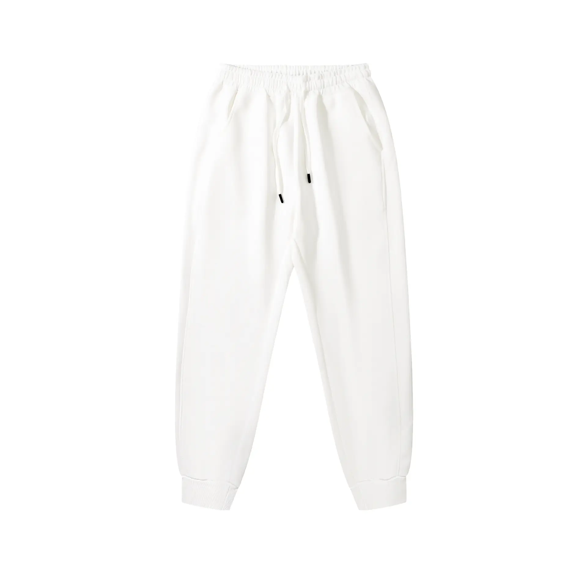 Calça de moletom masculina em branco com logotipo personalizado de grandes dimensões estilo vintage estilo rua 320G/M