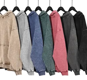 Custom Plus Size Mens Drop Shoulder Thick Pullover Hoodie French Terry Hoodies Drop Shoulder No Strings Heavy Oversized Hoodies