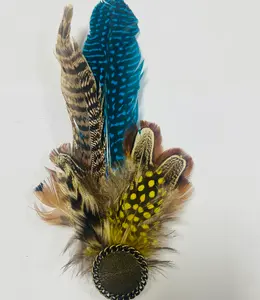 Bolsos De Plumas para sombrero de mujer y hombre, surtido de plumas, plumas de colores