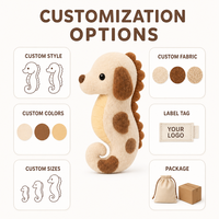Peluche personnalisée Hippocampe Chiot – Échantillon de conception sur mesure disponible – Jouet en peluche doux avec logo – Cadeau personnalisé en gros