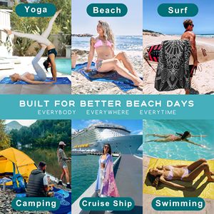 ผ้าเช็ดตัวไมโครไฟเบอร์สำหรับชายหาด EM Wholesale แบบกำหนดเองพร้อมโลโก้ ไม่ติดทราย พิมพ์โลโก้ สำหรับตลาดยุโรป แห้งเร็ว ซึมซับน้ำได้ดีเยี่ยม สำหรับใช้ริมสระน้ำ - Product Image 3