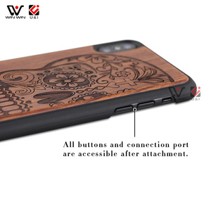 2019 productos de logotipo personalizado láser grabado de madera + caja del teléfono celular de la PC para el iPhone XS. - Product Image 2