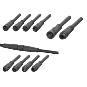 Cavo di filo di gomma personalizzato impermeabile M12 maschio e femmina 2pin 3pin 4pin 5pin 6pin connettori