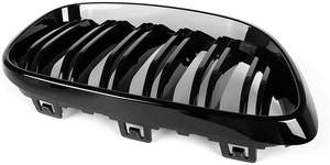 E46 Gloss Black Grille Carbon Fiber Car Grille 2013-2019 for E60 Front Bumper - Product Image 4