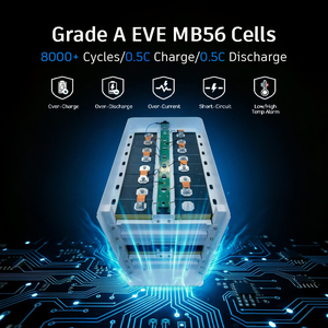 Paquete de Baterías Verticales EEL 32KWH MB56 con Celdas EVE MB56 LiFePO4 628Ah de Grado A y BMS con Inversor JK 300A para Almacenamiento de Energía - Product Image 2