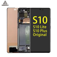 Pantalla Super Amoled para Samsung Galaxy S10 Plus G975 G975F, montaje de pantalla LCD, piezas de repuesto, reparación de pantalla de teléfono rota