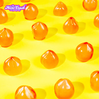Vente en gros de bonbons gommeux pelables en forme de pêche, bonbons à peler uniques certifiés Halal dans un sac d'emballage