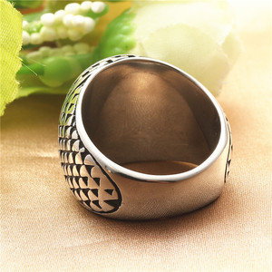 Men's <b>Titanium</b> Steel Cross <b>Ring</b> Retro Silver Punk Style Jewelry Gift - Product Image 3