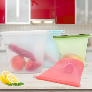 Hot Selling BPA-Free Silicone Food <b>Storage</b> <b>Bag</b> Leakproof and Reusable Ziplock Sealer for Fresh-Keeping in Kitchen Use - Product Image 4