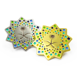 Trung Quốc nhà máy chất lượng cao saudi quốc gia ngày saudi arabia quốc gia 94 ngày Quà Tặng suvonier kim loại Trâm huy hiệu saudi arabia Pin - Product Image 3