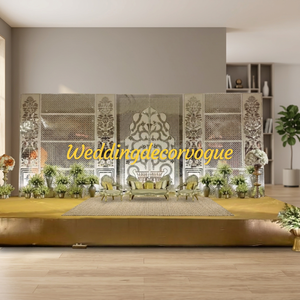 Decoración Premium para Escenarios de Boda, Fondo de Mandap, Panel Floral, Decoración para Salones de Eventos y Fiestas, Proveedor Indio - Product Image 3