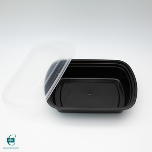 HACAMY Boîte à lunch rectangulaire en plastique PP jetable écologique Couvercles scellés en plastique moulés par injection pour micro-ondes à emporter - Product Image 6