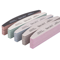Juego de 50 Limas de Uñas Profesionales de Doble Esponja EVA, Grano 80/100/150/180/240, Papel de Lija, Herramientas para Manicura de Salón
