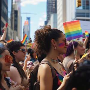 Bandera del Orgullo LGBT de Poliéster de una Sola Cara con Asta de Plástico Resistente a la Decoloración y al Desgarro - Product Image 5
