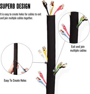 Flexibler Neopren-Kabelschutz mit Klettverschluss, Kabelorganisator aus SBR-Material, PE-Material - Product Image 2