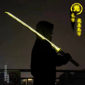100CM Demon <span class=keywords><strong>Slayer</strong></span>: Kimetsu no Yaiba Lightsabre acrilico Anime plastica spada Laser con luce - Product Image 3