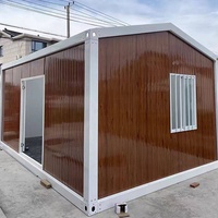 Maison conteneur préfabriquée de 20 pieds, isolée et démontable, à ossature en acier, pour chantier de construction, camp, centre commercial ou bibliothèque