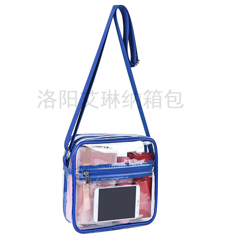 Blue transparent PVC 40 thread (25*6*23cm)