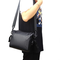 Sac de guidon de vélo portable imperméable en PVC à bas prix, noir, léger, 320g