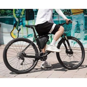 Muestra gratuita: Bolsa impermeable de poliéster para cuadro de bicicleta, bolsa para kit de herramientas de bicicleta de montaña, bolsa frontal para batería. - Product Image 1