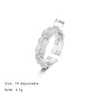 Bagues de déclaration de luxe au design brossé en argent sterling 925 plaqué or 18 carats avec zircon cubique, style tendance pour les mariages