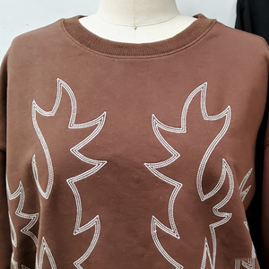 Pull imprimé pour femme, ample, léger et polyvalent, à manches longues, nouvelle collection automne et hiver - Product Image 5