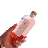 Bouteilles en verre personnalisées pour gin, rhum, whisky, bandy, vodka, vin, bouteilles en verre transparent pour vin, 100 ml, 150 ml, boissons personnalisées avec bouchon