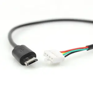 Arnés de cableado personalizado micro USB a XH 4pin hembra header 2,54