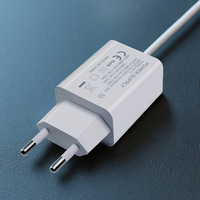 Tête de charge 5V2A US EU 10W double USB QC3.0, tension universelle, protection OTP, PC ignifuge, charge au débit lent pour appareil photo et écouteurs