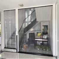 Portes pliantes en alliage d'aluminium pour cuisine, balcon rétractable, porte invisible pour climatisation de salle de bain - Vente en gros