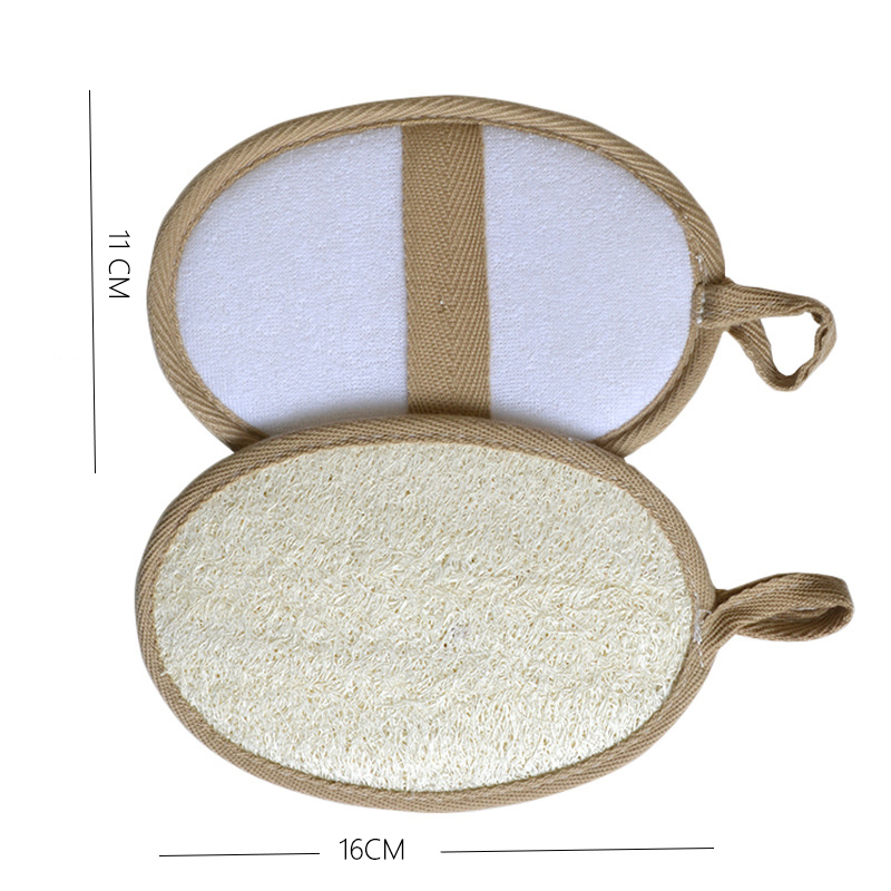 2 упаковки отшелушивающей губки для душа, натуральная губка люффа для мужчин и женщин