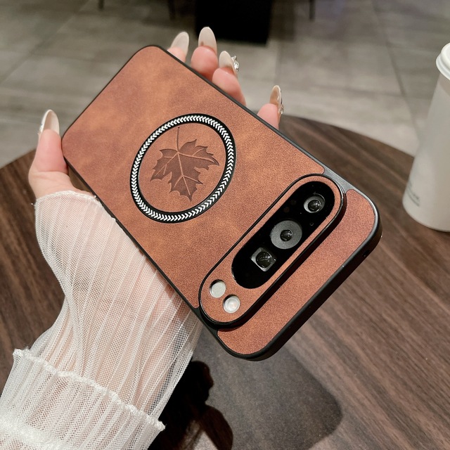 Camera Protection Shockproof Matte Magnetic TPU+PU Leather Mobile Phone Case with Card Holder for Google Pixel 6 to 10 Pro XL