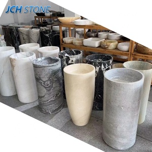 Vente en gros Lavabo en pierre de marbre blanc <span class=keywords><strong>granit</strong></span> noir naturel de haute qualité Lavabo de salle de bain - Product Image 6