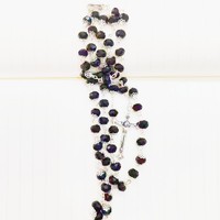 Komi gros perles de cristal religieuses chapelet avec sol saint vierge marie jésus croix pendentif prière chrétienne chapelet collier