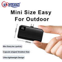OEM ODM Chargeur portable ultra fin à charge rapide avec affichage numérique, mini capsule, porte-clés, batterie externe 5000 mAh, support métallique pour montre