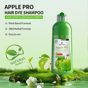 Champú Tinte Permanente Negro Sin Amoníaco Personalizado <span class=keywords><strong>de</strong></span> Marca Privada Apple Pro con Fórmula <span class=keywords><strong>de</strong></span> Agua Transparente que Cubre las Canas - Product Image 5